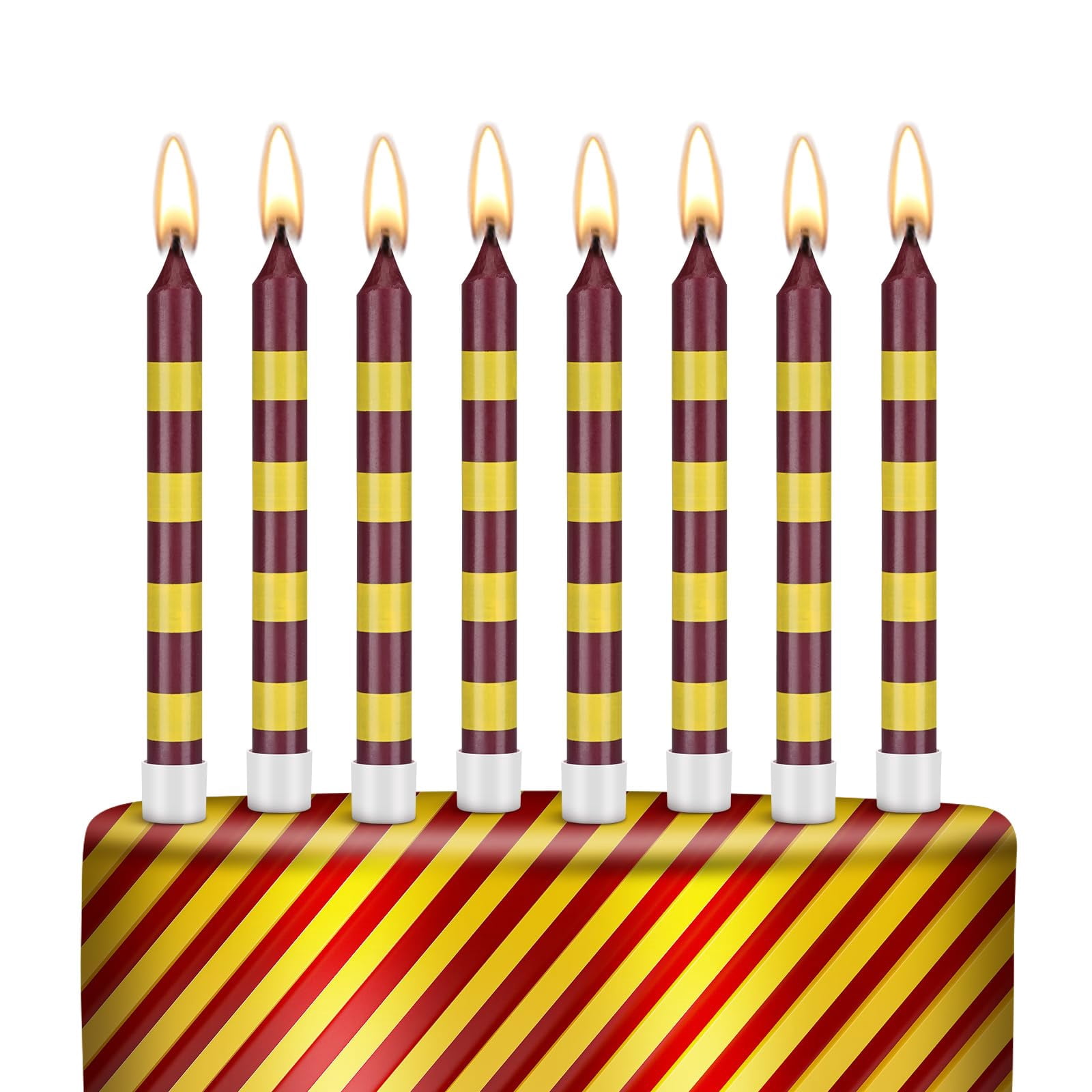 MTLEE Wizard Birthday Cake Candles – Number 9, Yellow & Brown Paraffin Wax, Magic Themed Topper For Kids Party Decorations