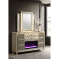 MTLSGKZ Ivory Camel 8-Drawer Dresser with LED Flame Visualizer and Tri ...