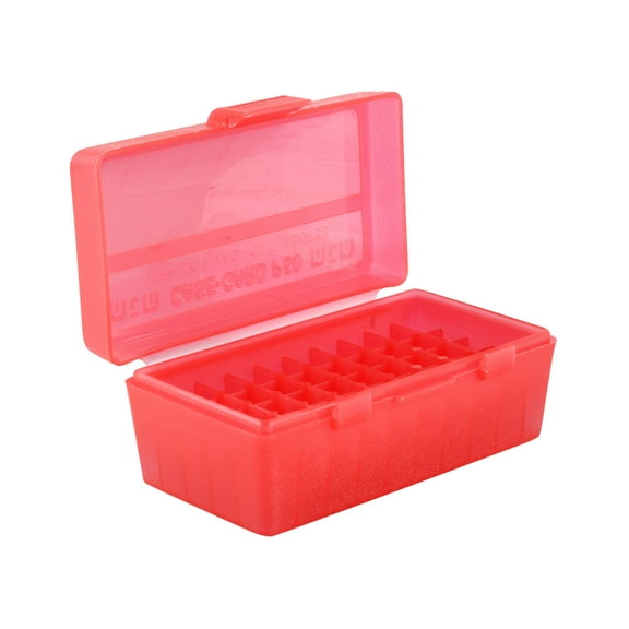 MTM FLIP TOP HANDGUN AMMO BOX P-50 SERIES RED
