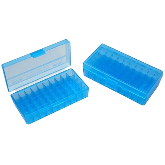 MTM FLIP TOP HANDGUN AMMO BOX P-50 SERIES