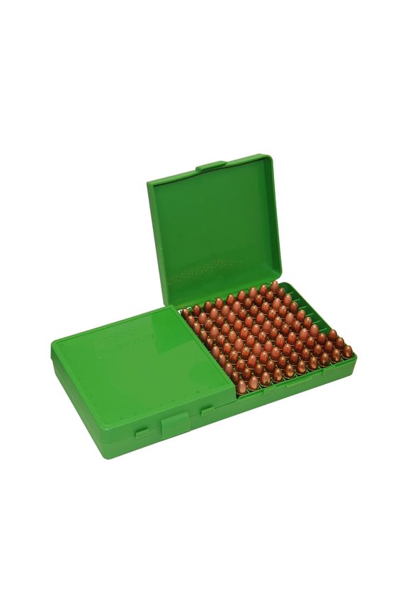Flip Top Ammo Box 40 S&W, 10mm Auto, 45 ACP 200-Round Plastic Green