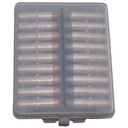 Plano Ammo Box 38 Special, 357 Magnum 100-Round Plastic Dark Gray and Clear  Amber, UPC : 024099122504