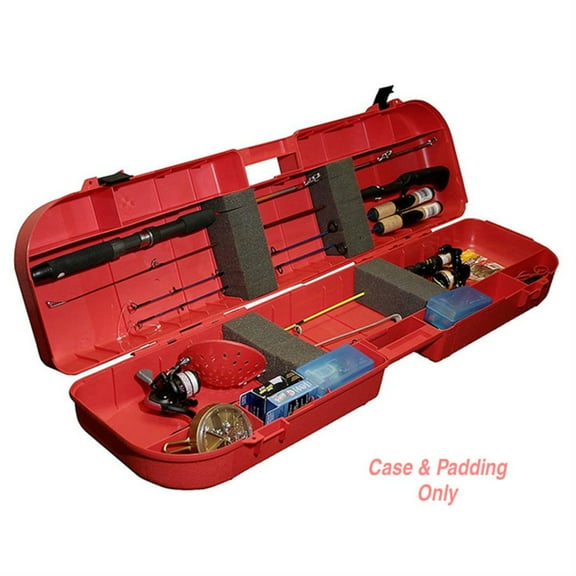 MTM Ice Fishing Rod Box, Holds 8 Plus Accessories, Red, IFB30