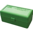 thumbnail image 1 of MTM RMLD Flip Top, 50-Round Ammo Case, Green, 1 of 2