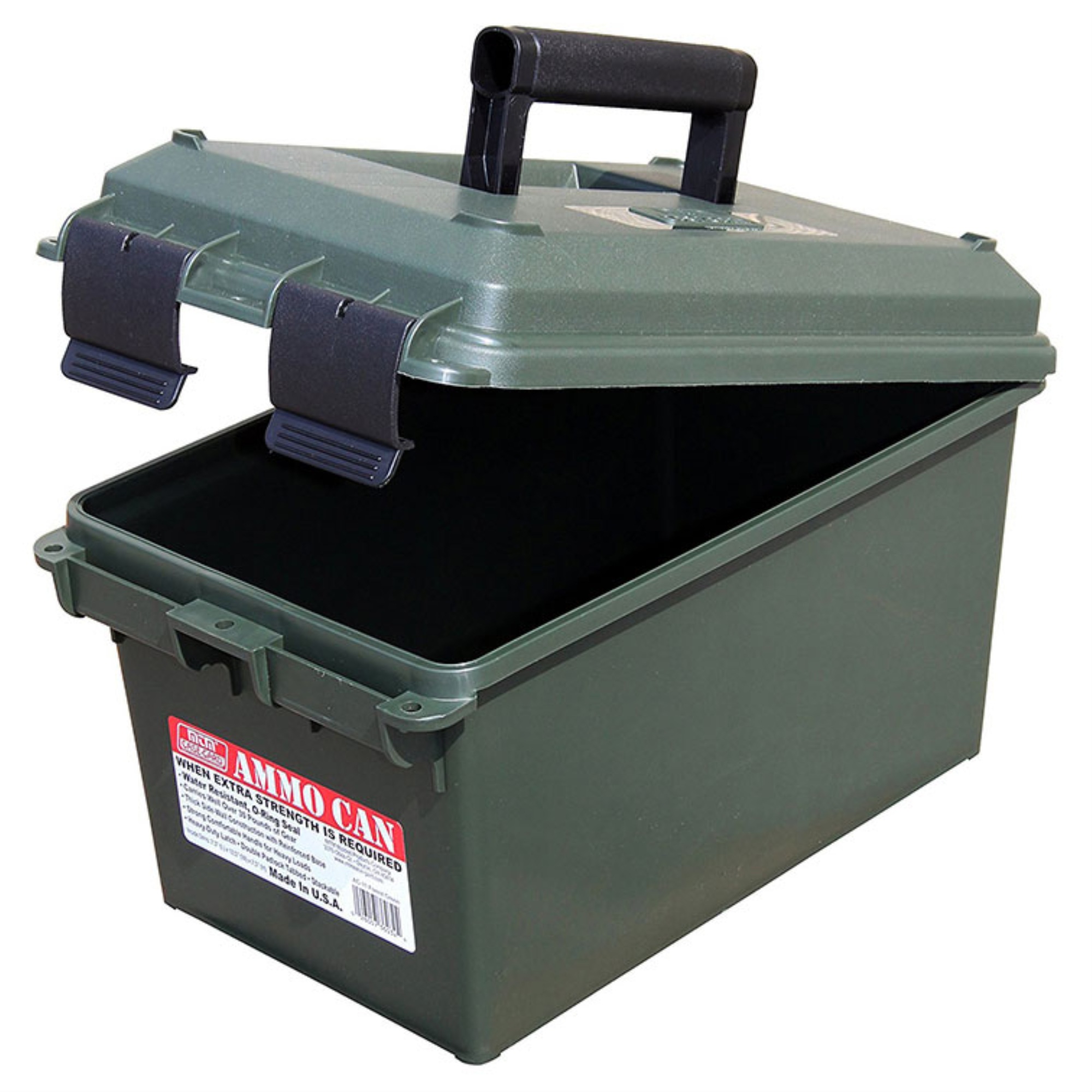 MTM Rugged Plastic Ammunition Can W/ O-Ring Seal for Water Resistance, Green, 6" x 5" x 7" - image 1 of 2