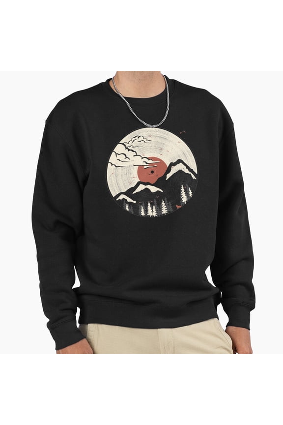 MTN LP Abstract Logo Retro Rock Band Graphic Aesthetic Vintage Cool Unisex Sweatshirt G005, Up to Size 5XL