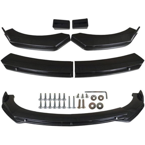 MTOSYSARI Universal Front Bumper Lip Strut Rod Spoiler Wing Wide Body Kit Spoiler Replacement for Nissan 350Z 2003-2009 370Z 2009-2021