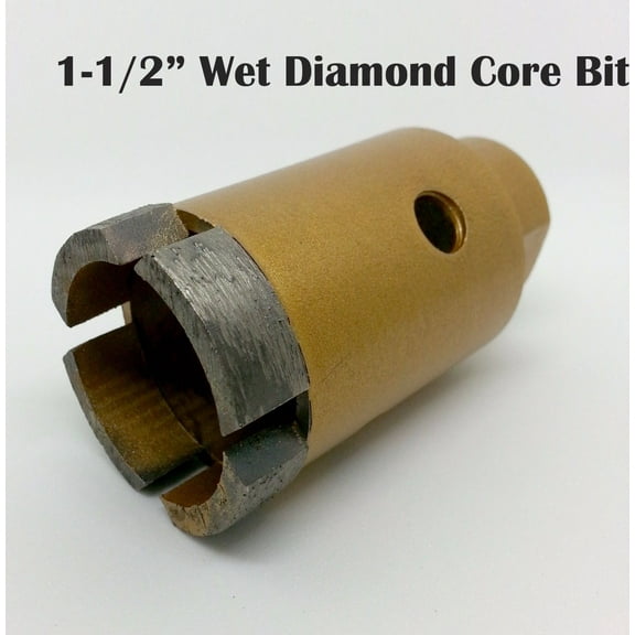 MTP 1.5" Premium Wet Diamond Segments Core Drill Bit with 5/8"-11 for Granite Marble Hole Saw Mable Granite