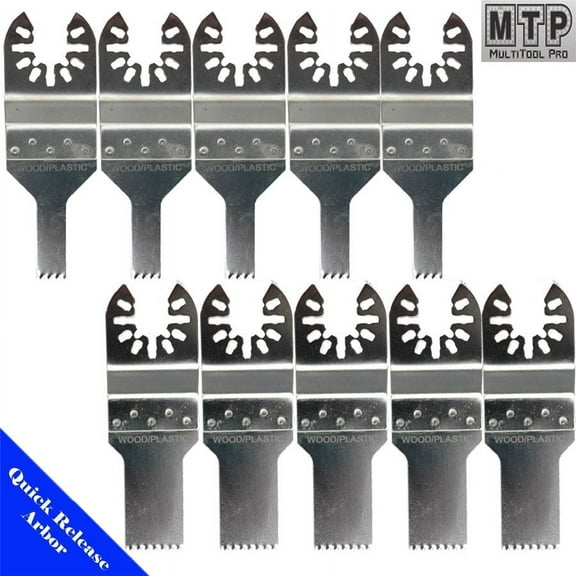 MTP ? 10 Assorted Saw Oscillating Multitool Quick Release Saw Blades Fit Fein Multimaster Porter Cable Black and Decker Bosch Dremel Craftsman t Rockwell Hyperlock Chicago Stainley Skil