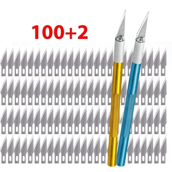 MTP 100 #11 Blades with 2 PCS Light Duty Knife Handle fo Replacement Hobby Knife