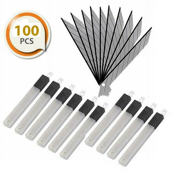 MTP 100 Pcs Snap Off 9mm Utility Knife Blades 30 Degree for OLFA Cutter Japan Steel