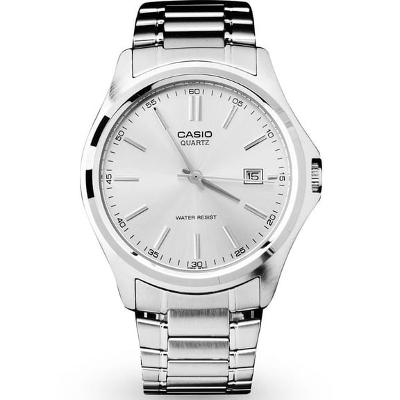 MTP-1183A-7A Men's Silver Quartz Casual Analog Watch w/ Date Display