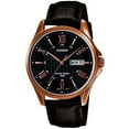 thumbnail image 1 of MTP-1384L-1AVDF Men's Analog Display Quartz Watch, Black Leather Band, Round 41mm Case, 1 of 1