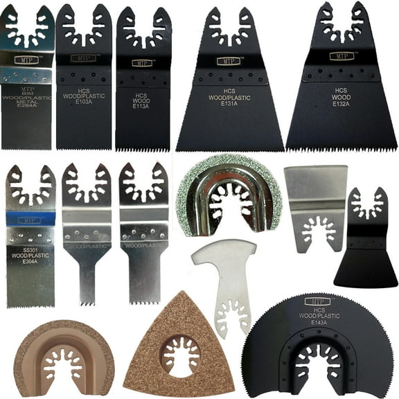 MTP ? 15 Assorted Saw Oscillating Multitool Quick Release Saw Blades Fit Fein Multimaster Porter Cable Black and Decker Bosch Dremel Craftsman t Rockwell Hyperlock Chicago Stainley Skil