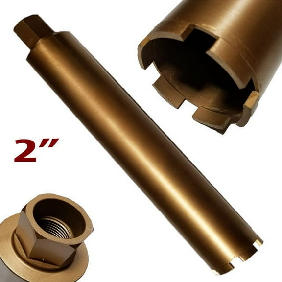 MTP 2" 50mm  Wet Diamond Core Drill Bit for Concrete 1-1/4" -7 Thread 15.5 Dept Drill Ideal Concrete masonry granite