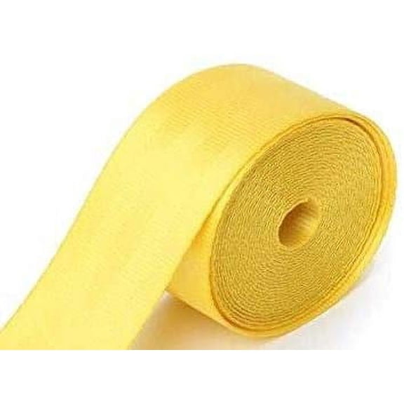 MTP 2" x 2 Yards Seat-Belt Yellow Polyester Webbing Strap Repair 3 Panel 2500 lbs Heavy Duty Backpack