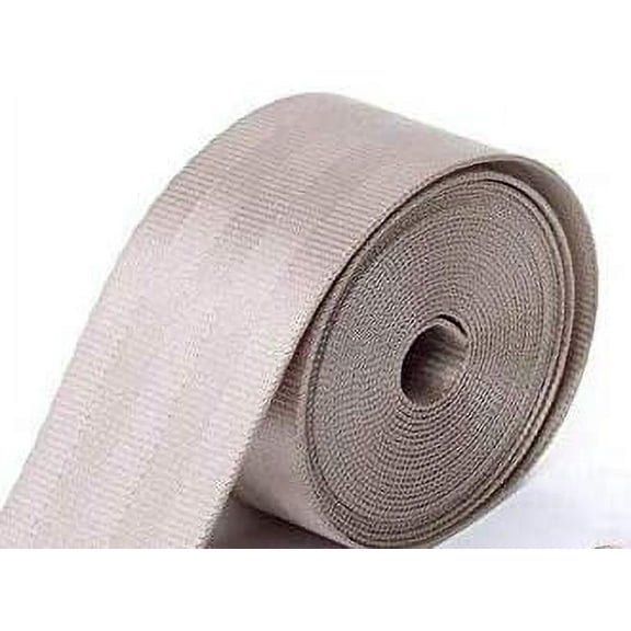 MTP 2" x 25 Yards Seat-Belt Grey Polyester Webbing Strap Repair 3 Panel 2500 lbs Heavy Duty Backpack