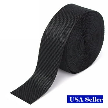MTP 2" x 5 Yards (15')Polypropylene Webbing: Black Nylon Strap For belt Backpack DIY
