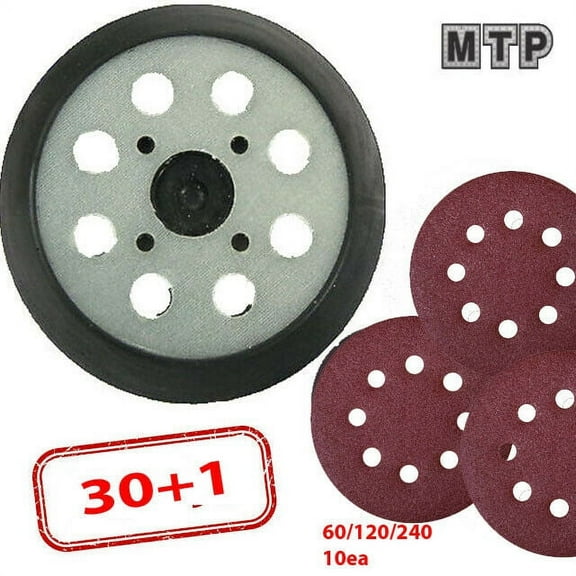MTP 30+1 5" 8 Hole Sander Pad Hook and Loop For Milwaukee Ridgid Ryobi 300527002