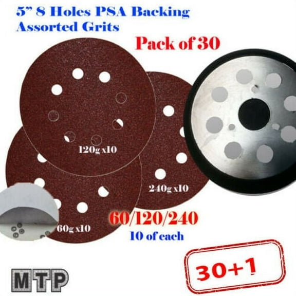 MTP 30+1 5" Sander Pad 8 Hole PSA Adhesive For  151281-09