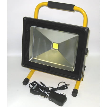 MTP ® 30W Rechargeable Portable LED Work Light, 2200mAh x 4 section, AC Adapter and Car Charger Included, Waterproof IP65, Outdoor Floodlight 6000K White Light