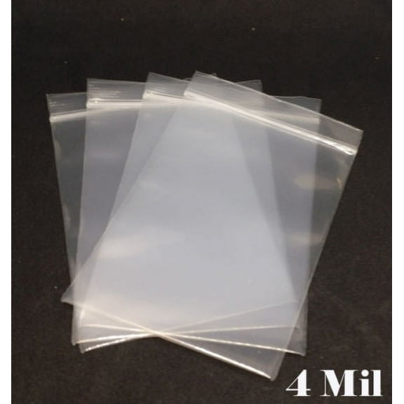 MTP 4 Mil Clear Zip Lock 3"x5"(8x12 cm) Reclosable Bag Zipper Lock Zipper Packing Heavy Duty Plastic Bag