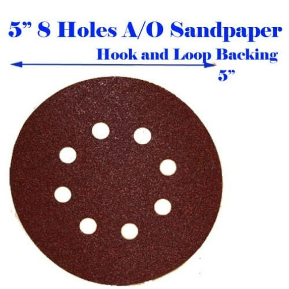 MTP ® 5" 8 Hole (pack of 300) Assorted Grits 60/80/120/180/240/320g Sandpaper Sand Disc Paper Random Orbit Hook and Loop Sander Sanding paper Sheet for Dewalt, Bosch Makita