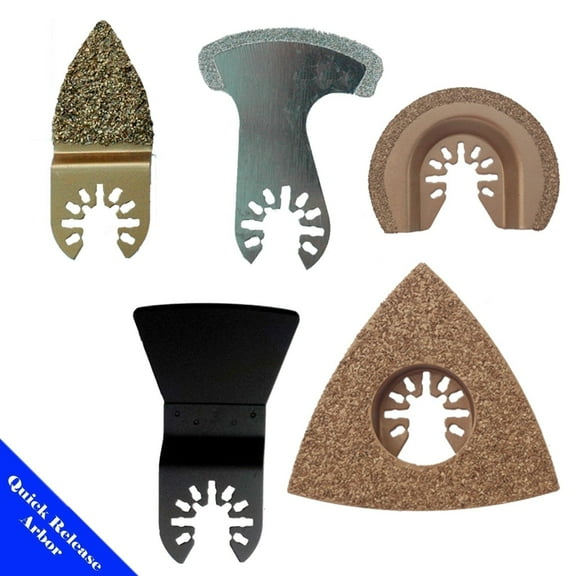MTP ? 5 Grout Remove Carbide Saw Blade Oscillating Multitool Quick Release Saw Blades Fit Fein Multimaster Porter Cable Black and Decker Bosch Dremel Craftsman Rockwell Hyperlock Chicago Skil