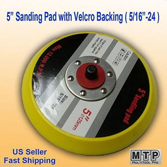 MTP ® 5" Hook and Lopp Backing Face Sanding Pad 5"X 5/16" 24 TPI Thread DA Sander Grinder Polishing