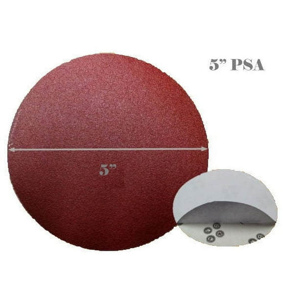 MTP ® 5" PSA Self Adhesive 60/80/120/180/240/320  Grit Sanding Abrasive Disc Stick On Sandpaper Peel and Stick Type 5 Inches DA Pressure Sensitive Adhesive