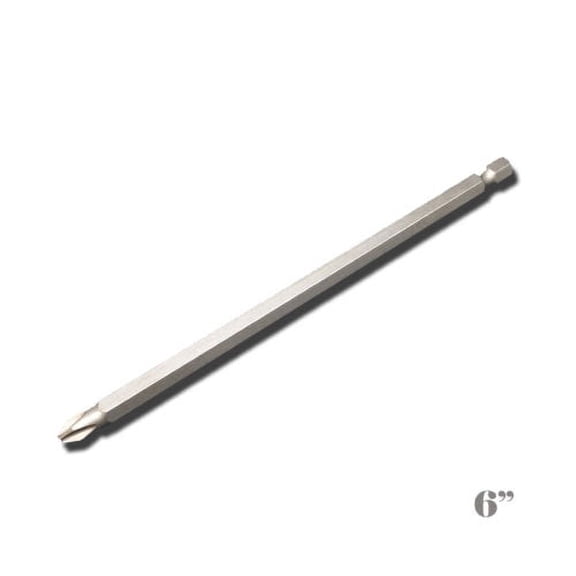 MTP ® 6" (150mm) Pack of 2/5/9/25 Phillips #2 Screw Driver Bit Quick Release Hex 1/4" Shank Magnetic Tip Chrome Vanadium Steel CR-V PH2