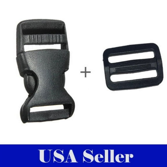 MTP ® 6 Set Buckle + Triglides Slides Set 3/4" (2.0cm ) Webbing Strap Fastener Set
