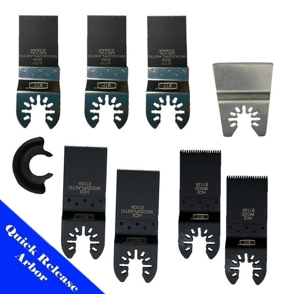 MTP ? 8 + Adapter /Bi-metal Fine/Coarse Wood / Metal Saw Blade Oscillating Multi Tool Dremel MM40 MM45 Quick-Lock amp Multi-max (adapter needed)