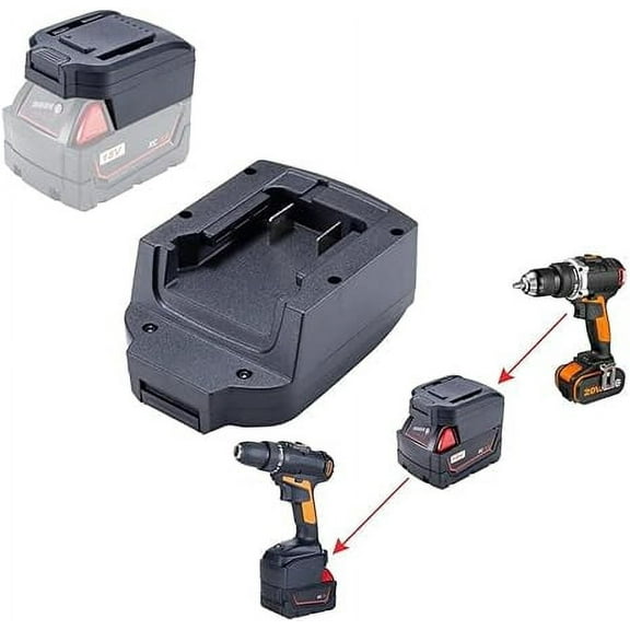 MTP Battery Convert Adapter for Milwaukee M18 18V Li-ion Battery to Worx 20V 6 Pins US Version WA3578, WA3525, WA3575, WA3520, WA3512, WA3522