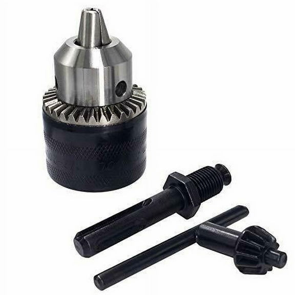 MTP Brand 1.5-13mm Quick Change Drill Chuck Adapter with SDS Plus Shank for Hammer Converter Conversion Tool | 1/2-20 UNF Mount