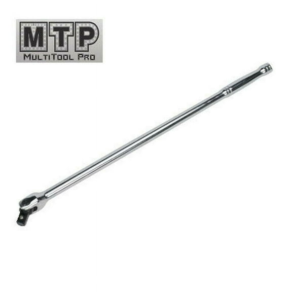 MTP Brand - 15" length Breaker Bar 1/2" Drive Long Hand Tool for Ratchet Wrench Socket CRV Steel - Chrome