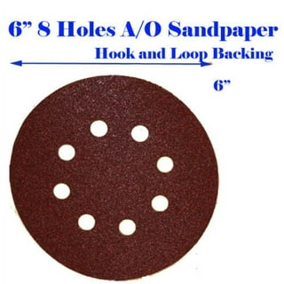 Mouse Sander Sandpaper 60 Grit 25 Pack, Black and Decker Mouse Sander Pads, 12 Hole Hook and Loop Sanding Pads, Detail Palm Sand Paper Set with Tack