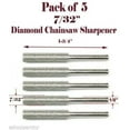 thumbnail image 1 of MTP Brand MTP Tm 5pc 7/32" Diamond Chainsaw Sharpener Burr Stone File Fits Dremel 1453 Craftsman Chicago Black & Decker Husqvarna Ryobi Echo Poulan Gas / Electrical Chain Saw, 1 of 3