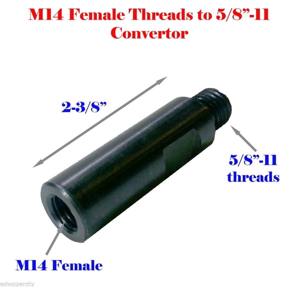 MTP Convert M14 x 2.0 F to 5/8"-11 Threads Arbor Convertor Power Grinder Drill Diamond Coring Bit Diamond Cup Wheel Convert European , Australian (metric) tool M14 x2.0 thread to 5/8"-11 (US)