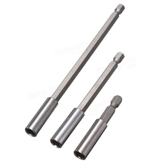 MTP Magnetic Bit Extension Holder, 2"/4"/6", 1/4" Hex Shank, Chrome Vanadium Steel - 3pc