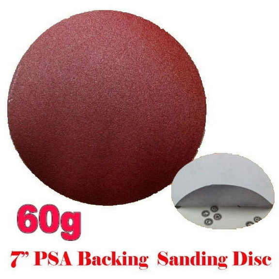 MTP Pack of 10x 7" 60 Grits Sanding Disc Paper PSA Peel Stick Backing  Velcro Backing Sander Abrasive Sandpaper Peel Air Sander Orbit