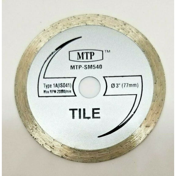 MTP SM540 3" Wet Dry Continuous Diamond Circular Blade Max Rotozip Saw Max Tile sm540