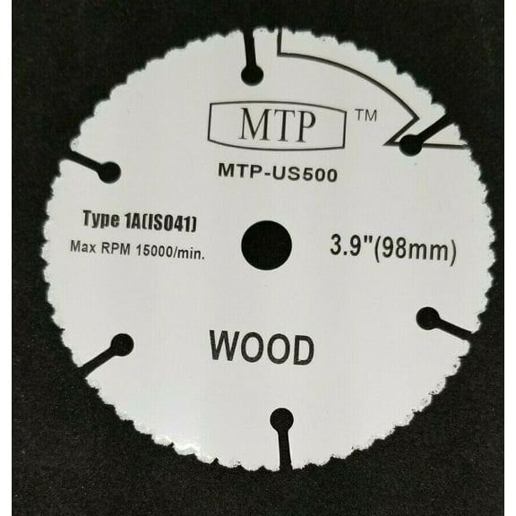 MTP Ultra-Saw 4 in Dia Wheel Wood/Plastic Carbide Blade Circular Power Tool US500-01 sm20 rfs1000