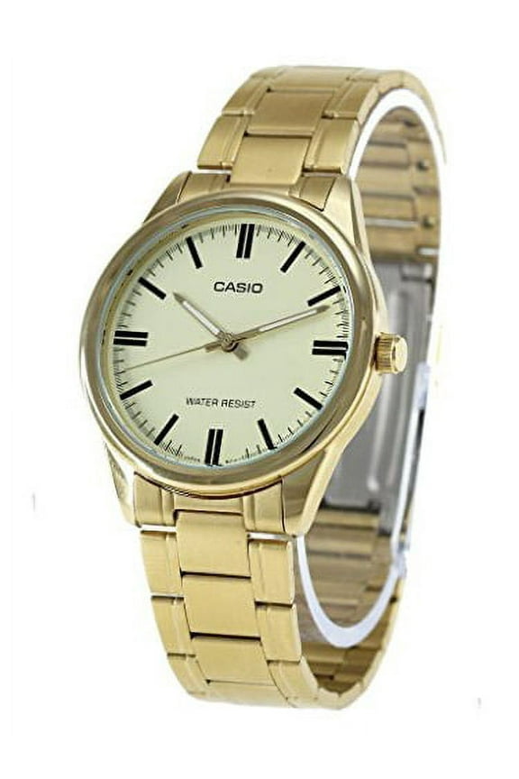 MTP-V005G-9A Men's Standard Analog Gold Tone Gold Dial 3-Hand Analog Watch