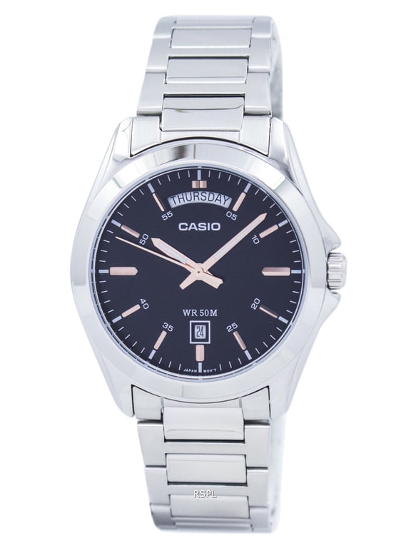 MTP1370D-1A2V Men's Standard Analog Stainless Steel Classic Day Date Watch