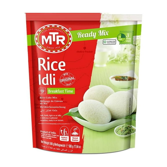 MTR Instant Rice Idli Mix - Ready to Cook Authentic Indian Breakfast, Lunch, Dinner or Snack Meal - No Added Preservatives - A Quick & Easy Recipe Suitable for Vegetarians - (500g, Pack of 3)