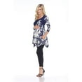 thumbnail image 1 of MTRPS1301-09-1XL Maternity Ganette Tunic Top, Navy & White - 1X, 1 of 1