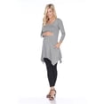 thumbnail image 1 of MTRPS1302-10-2XL Maternity Kayla Tunic Top, Heather Grey - 2X, 1 of 1