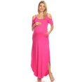 thumbnail image 1 of MTRPS3101-06-2XL Maternity Reta Maxi Dress, Fuchsia - 2XL, 1 of 1
