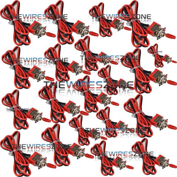 MTS-1 Heavy Duty Pre Wired 6A 12V DC On/Off Toggle Switch Control (20/pack)
